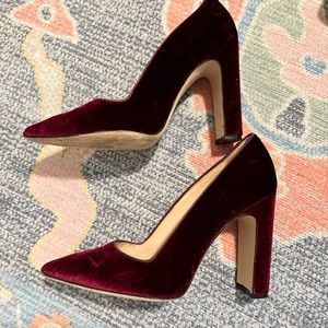 Dee Keller Oxblood Velvet block heel